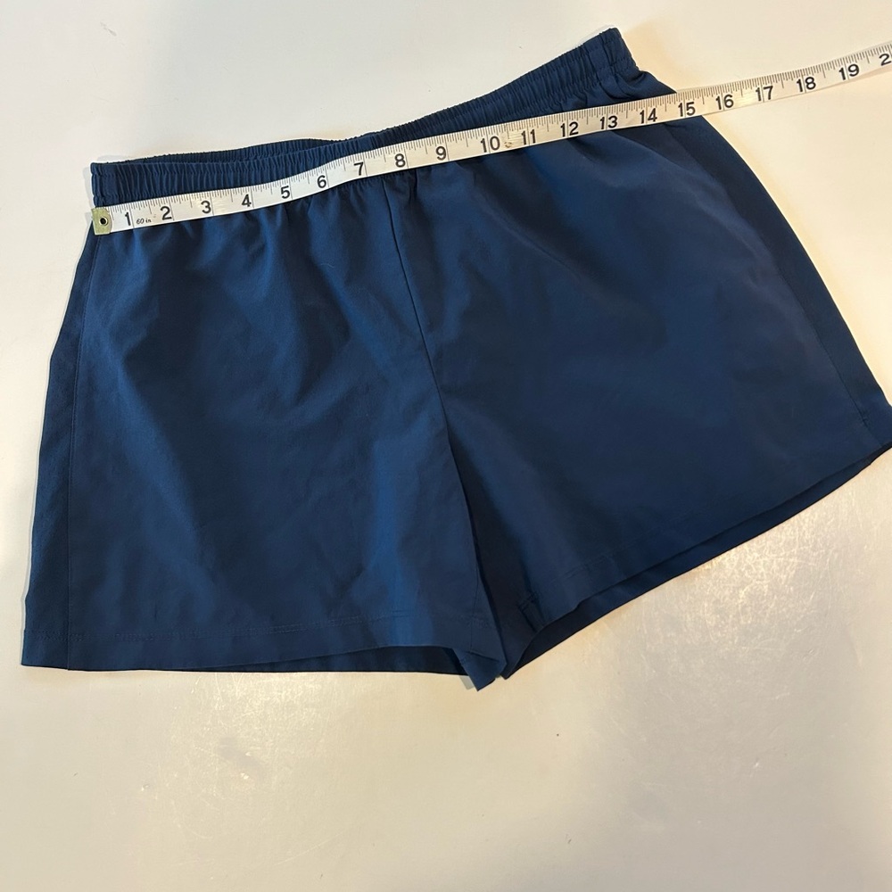 TEK GEAR WOMANS NAVY BLUE ELASTIC WAIST ATHLETIC SHORTS SIZE SMALL